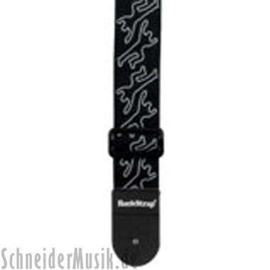 RockStrap RST NB1CE Nylon Guitar Strap black, stitched motif \"Outline\"