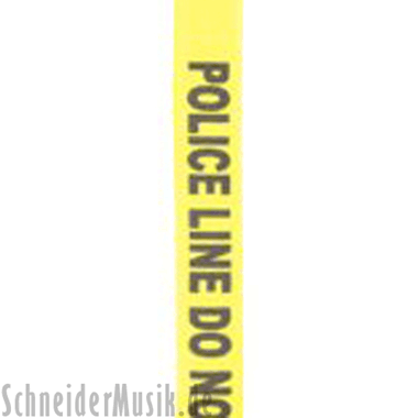 RockStrap RST NY1CP Nylon Guitar Strap yellow, printed motif "Police Line"