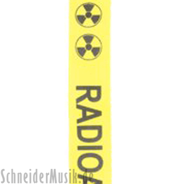 RockStrap RST NY1CP Nylon Bass Strap amarillo, motivo impreso "Radioactive"