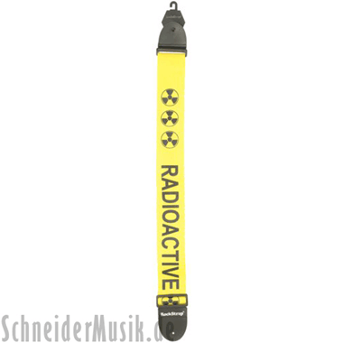 RockStrap RST NY1CP Nylon Bass Strap amarillo, motivo impreso \"Radioactive\"