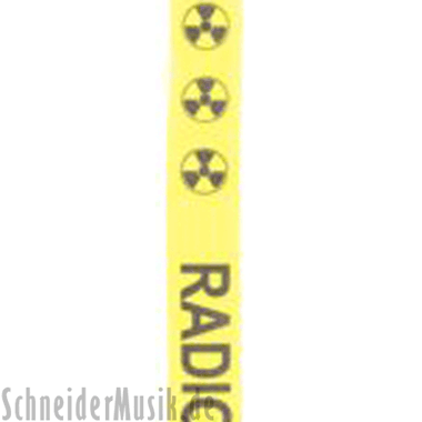 RockStrap RST NY1CP Nylon Guitar Strap amarillo, motivo impreso "Radioactive"