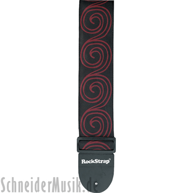 RockStrap RST NB1CE Nylon Bass Strap black, stitched motif \"Rotora\"