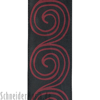 RockStrap RST NB1CE Nylon Guitar Strap black, stitched motif "Rotora"