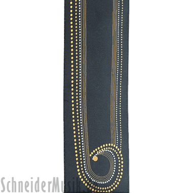 RockStrap RST NB3CE Nylon Bass Strap negro, con motivo bordado "Simple"