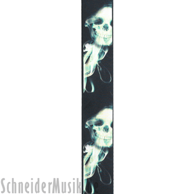RockStrap RST PB3DCP Polyester Guitar Strap black, printed 3D motif "Skull"