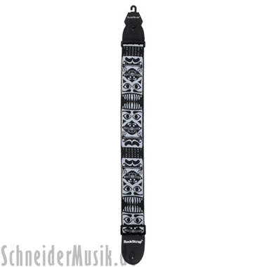RockStrap RST NB1CE Nylon Bass Strap negro, con motivo bordado \"Totem\"