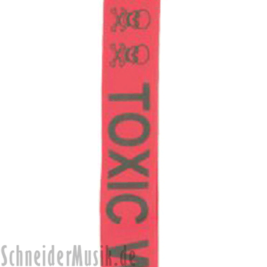 RockStrap RST NR1CP Nylon Bass Strap red, printed motif "Toxic Waste"