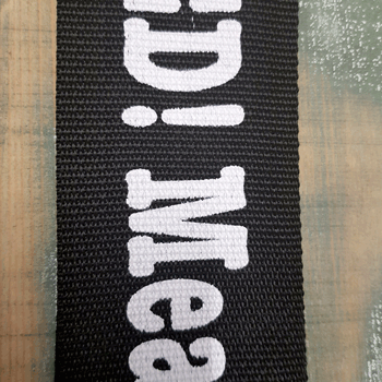 RockStrap RST NB1CP Nylon Bass Strap black, printed motif \"Wanted\"