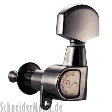 Schaller M6RU 503RU Mechanik M6 3 links/ 3 rechts, handpoliert Ruthenium
