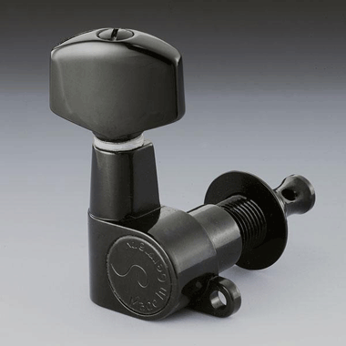 Schaller M6BCL Mini 1508 Mechanik M6 Mini 6 links, maschinenpoliert Schwarz