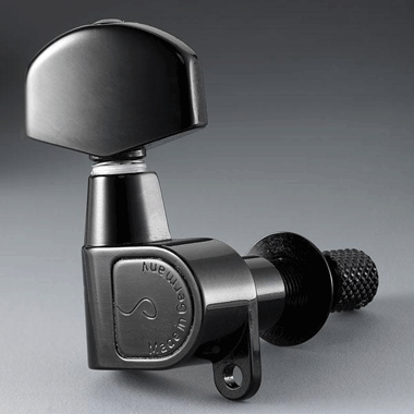 Schaller M6BC Topmount 71502 Mechanik M6 Klemm Top Mount 3 links/ 3 rechts, maschinenpoliert Schwarz