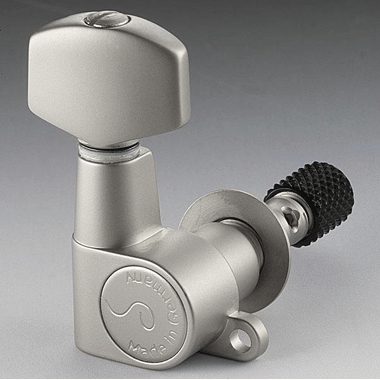 Schaller M6SPL Mini Topmount 7508SP Mechanik M6 Mini Klemm Top Mount 6 links, maschinenpoliert Satin - Pearl