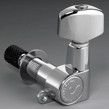 Schaller M6CHL Mini A Topmount 7508a Mechanik M6 Mini Klemm Top Mount 6 links, maschinenpoliert Chrom