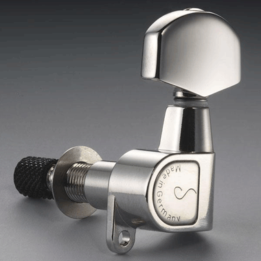 Schaller M6NI Topmount 7502NI Mechanik M6 Klemm Top Mount 3 links/ 3 rechts, handpoliert Nickel