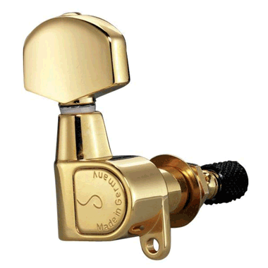 Schaller M6GO Topmount 7503 Mechanik M6 Klemm Top Mount 3 links/ 3 rechts, handpoliert Gold