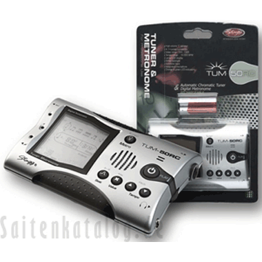 Stagg AUTOMATIC Tuner & Metronom incl.aufladbarer Akkus silber