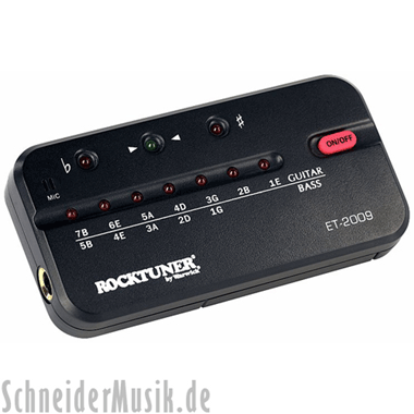 Rocktuner RT T 2 Tuner for Guitar/Bass, black