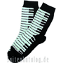 Music-Socks black with print piano keyboard Size 46/48