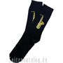 Music-Socks black with print Saxophone Size 39/42