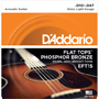D'Addario EFT15 FLAT TOP Phosphor Bronze Wound, Extra Light