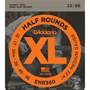 D'Addario Steel EHR360 Jazz Medium Half Round Wound