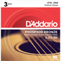 D'Addario EJ17 Phosphor Bronze M 3D  (3 sets)