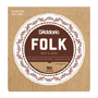D'Addario EJ32 Folk Nylon/Silver, Ball End, Black Treble