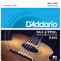 D'Addario EJ40 Silk & Steel, Silver Wound, Light