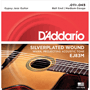 D'Addario EJ83M Gypsy Jazz Silver Wound medium, Ball End