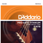 D'Addario EJ87B Ukulele Titanium/Silver BARITONE (DGBE)