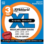 D'Addario EXL110-3DPICK 3 Sets EXL110 + 10 FREE Tour Picks