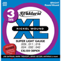 D'Addario EXL120-3DPICK 3 Sets EXL120 + 10 FREE Tour Picks