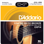 D'Addario EXP14 EXP Coated 80/20 Bronze, Bluegrass Light Top/Medium Bottom