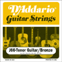D'Addario J66 Tenor Guitar 80/20 Bronze, medium (Ball End)
