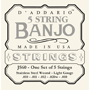D'Addario JS60 Banjo Stainless Steel Wound, light 5-string
