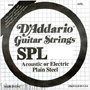 D'Addario SPL016 Plain Steel, Double Ball End