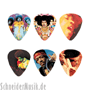 Dunlop JH-PTR08H JIMI HENDRIX Hendrix Montage Pick Tin, Heavy (Pick Tin with 12 Picks)