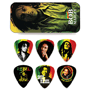 Dunlop BOB-PT01M BOB MARLEY Rasta Pick Tin, Medium (Pick Tin with 6 Picks)