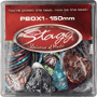 Stagg PBOX1-150 Display Box w/ 100 pcs Celluloid Standard Picks (assorted colours) 1.50 mm