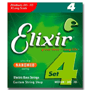 Elixir 14087 Bass Ultra-Thin NANOWEB Coating, Medium (X Long Scale)