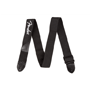 Fender 099-0662-080  2" Poly Logo Strap black Poly Strap "White Fender"