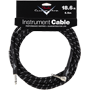 Fender CUSTOM SHOP Performance Instrument Cable, straight - right angle 18.6Ft. (5.5m) Black Tweed