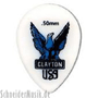 Clayton Acetal Polymer Small Teardrop Pick 0.50 mm white