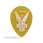 Clayton Ultem Gold Small Teardrop Picks 1.20 mm transparent gold