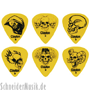 Clayton "Demonic Skulls" Delrin Pick (Set of 12) medium, amarillo