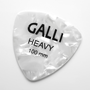 Galli A12H Celluloid MOTHER OF P. WHITE Triangular 346 Púa, Heavy 1.00 mm