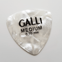 Galli A12M Celluloid MOTHER OF P. WHITE Triangular 346 Pick, Medium 0.70 mm