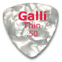Galli A12T Celluloid MOTHER OF P. WHITE Triangular 346 Pick, Thin 0.50 mm