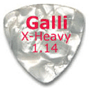 Galli A12XH Celluloid MOTHER OF P. WHITE Triangular 346 Pick, X-Heavy 1.14 mm