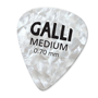 Galli A183M Celluloid MOTHER OF P. WHITE Standard 351 Pick, Medium 0.70 mm